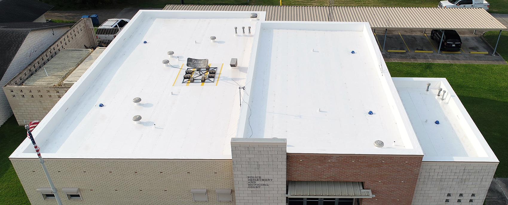 Government Sector roofing, Police Dept. Professional finished roofing